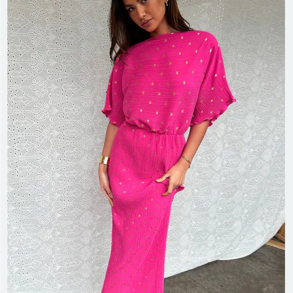 Never Fully Dressed Tilly Dress Hot Pink